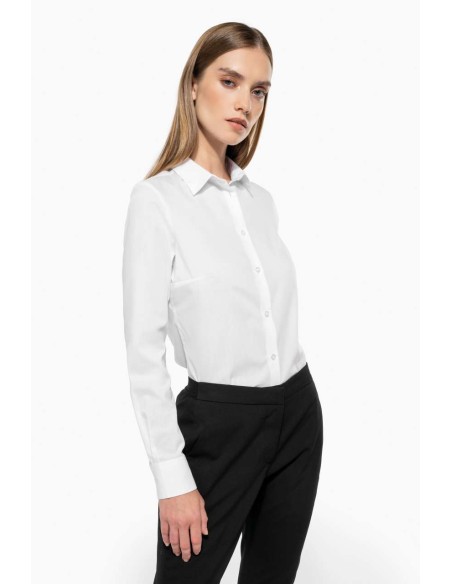 KAR-K584-LADIES' POPLIN EASY CARE POLYCOTTON SHIRT
