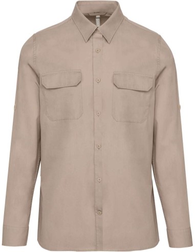 KAR-K590-MEN'S LONG-SLEEVED SAFARI SHIRT