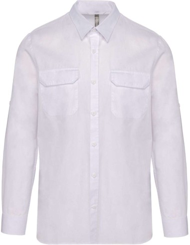 KAR-K590-MEN'S LONG-SLEEVED SAFARI SHIRT