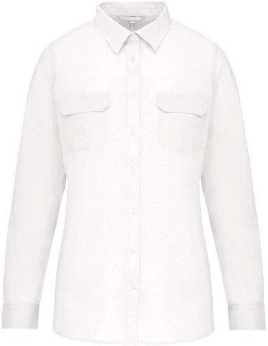 KAR-K591-LADIES' LONG-SLEEVED SAFARI SHIRT