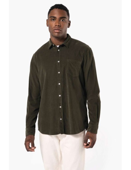 KAR-K599-MEN'S LONG-SLEEVED CORDUROY SHIRT