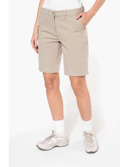 KAR-K751-LADIES' CHINO BERMUDA SHORTS