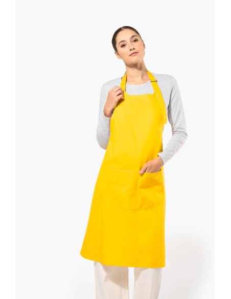 KAR-K885-COTTON APRON WITH POCKET