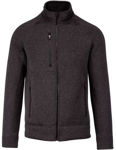 KAR-K9106-MEN'S FULL ZIP HEATHER JACKET