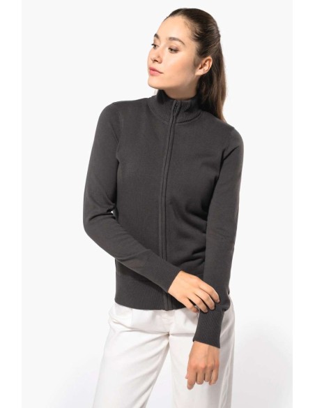 KAR-K962-LADIES' FULL ZIP CARDIGAN