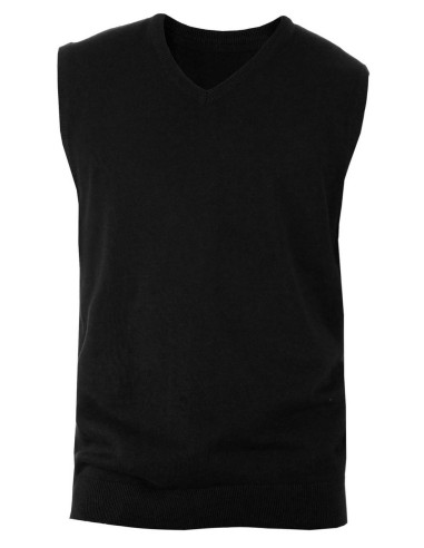 KAR-K969-MEN'S SLEEVELESS V-NECK JUMPER