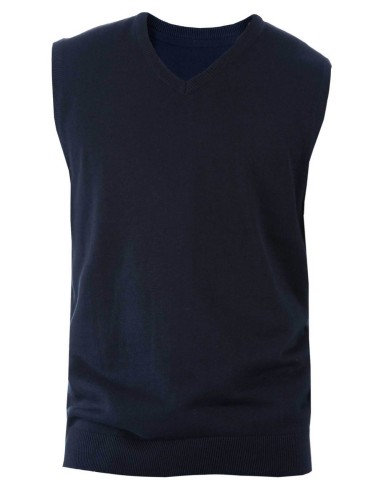 KAR-K969-MEN'S SLEEVELESS V-NECK JUMPER