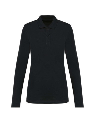 KAR-PK203-LADIES' LONG-SLEEVED SUPIMA® POLO SHIRT