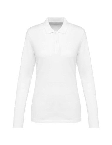 KAR-PK203-LADIES' LONG-SLEEVED SUPIMA® POLO SHIRT