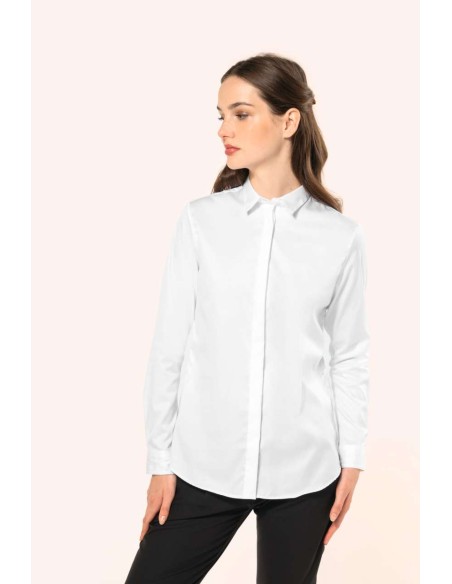 KAR-PK507-LADIES' LONG-SLEEVED TWILL SHIRT