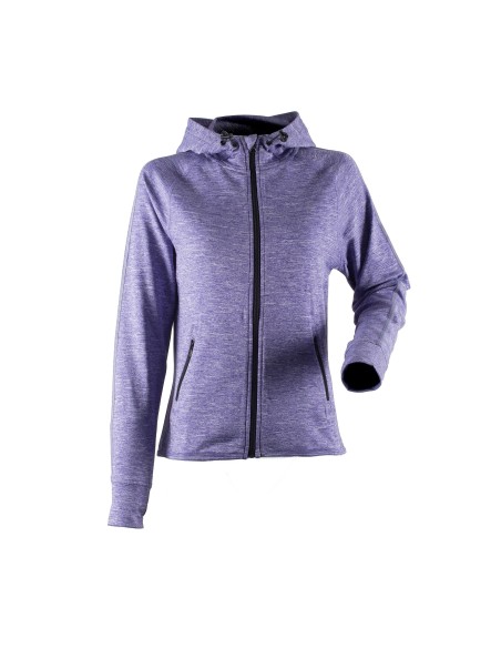 T-TL551-Sweat-shirt à capuche de course léger avec bande réfléchissante femme