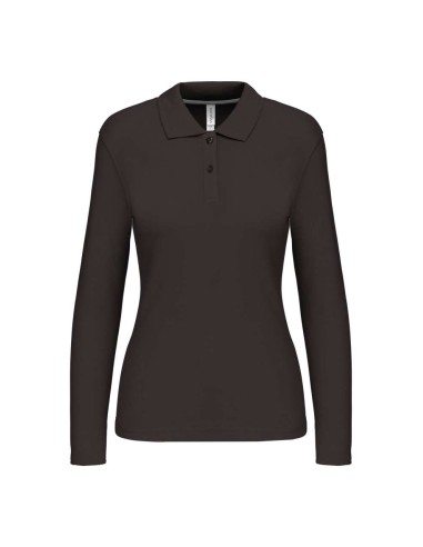 KAR-K244-LADIES' LONG-SLEEVED POLO SHIRT