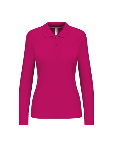 KAR-K244-LADIES' LONG-SLEEVED POLO SHIRT