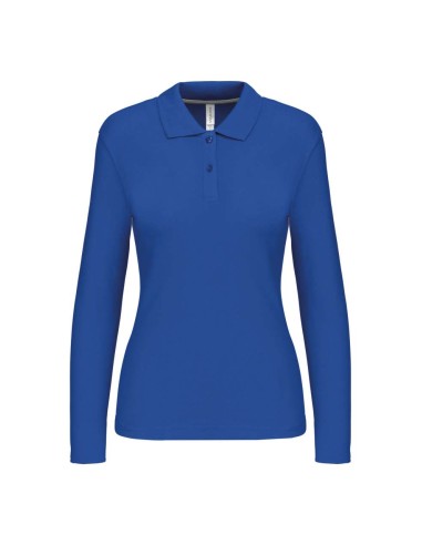 KAR-K244-LADIES' LONG-SLEEVED POLO SHIRT