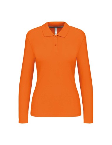 KAR-K244-LADIES' LONG-SLEEVED POLO SHIRT