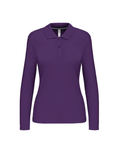 KAR-K244-LADIES' LONG-SLEEVED POLO SHIRT