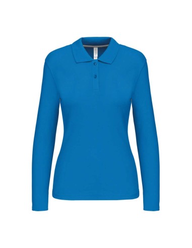 KAR-K244-LADIES' LONG-SLEEVED POLO SHIRT