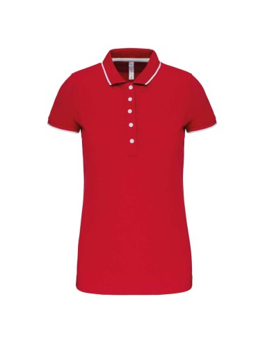 KAR-K252-LADIES' SHORT-SLEEVED PIQUÉ KNIT POLO SHIRT
