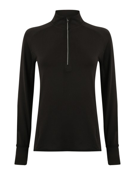 T-TL563-Haut manches longues zip ¼ femme