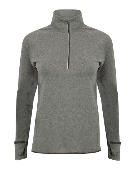 T-TL563-Haut manches longues zip ¼ femme