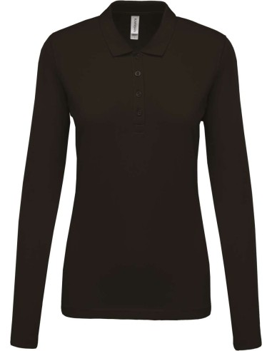 KAR-K257-LADIES’ LONG-SLEEVED PIQUÉ POLO SHIRT