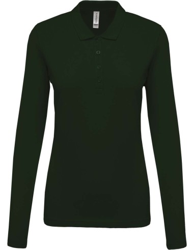 KAR-K257-LADIES’ LONG-SLEEVED PIQUÉ POLO SHIRT