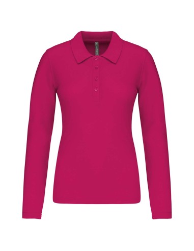 KAR-K257-LADIES’ LONG-SLEEVED PIQUÉ POLO SHIRT