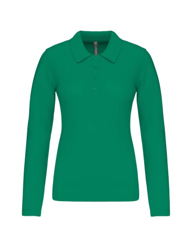 KAR-K257-LADIES’ LONG-SLEEVED PIQUÉ POLO SHIRT