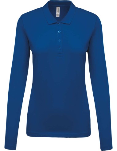KAR-K257-LADIES’ LONG-SLEEVED PIQUÉ POLO SHIRT