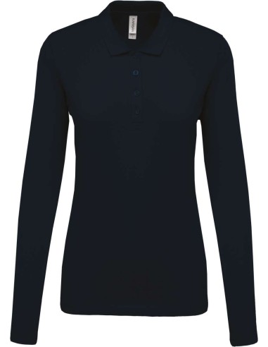 KAR-K257-LADIES’ LONG-SLEEVED PIQUÉ POLO SHIRT