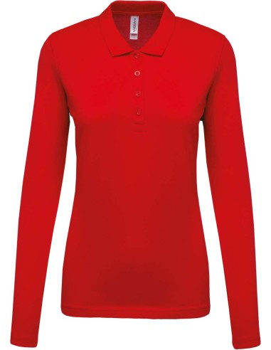 KAR-K257-LADIES’ LONG-SLEEVED PIQUÉ POLO SHIRT