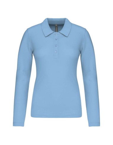 KAR-K257-LADIES’ LONG-SLEEVED PIQUÉ POLO SHIRT