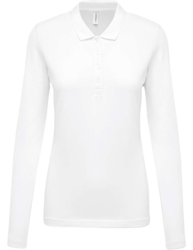 KAR-K257-LADIES’ LONG-SLEEVED PIQUÉ POLO SHIRT
