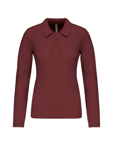 KAR-K257-LADIES’ LONG-SLEEVED PIQUÉ POLO SHIRT