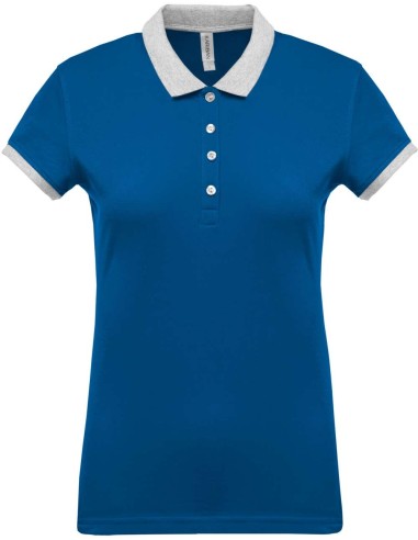 KAR-K259-LADIES’ TWO-TONE PIQUÉ POLO SHIRT