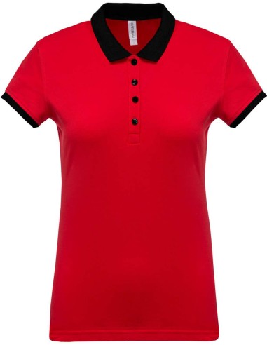 KAR-K259-LADIES’ TWO-TONE PIQUÉ POLO SHIRT