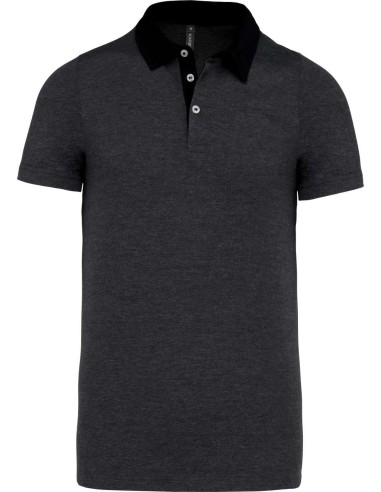 KAR-K260-MEN'S TWO-TONE JERSEY POLO SHIRT