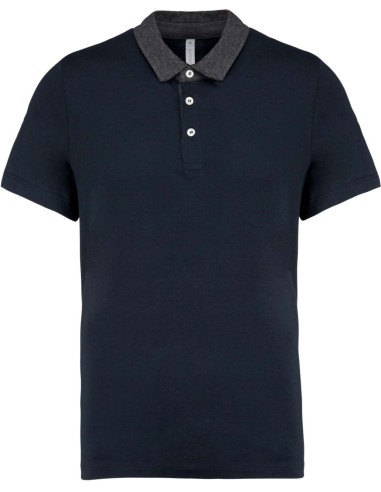KAR-K260-MEN'S TWO-TONE JERSEY POLO SHIRT