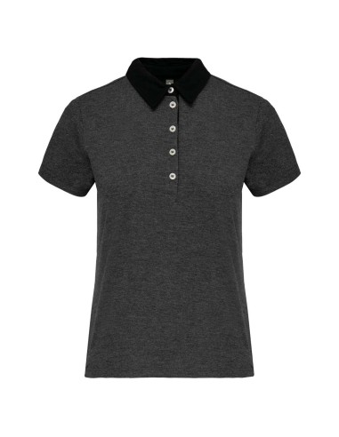 KAR-K261-LADIES' TWO-TONE JERSEY POLO SHIRT