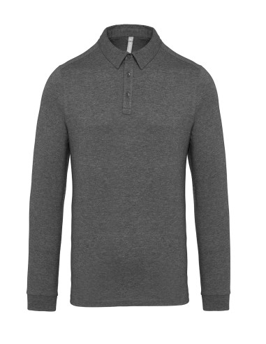 KAR-K264-Polo en jersey tricoté à manches longues