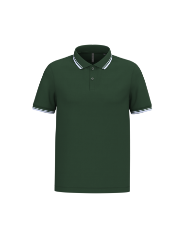 KAR-K272-MEN'S SHORT-SLEEVED POLOSHIRT WITH CONTRASTING PIPING