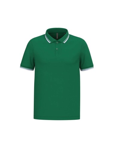 KAR-K272-MEN'S SHORT-SLEEVED POLOSHIRT WITH CONTRASTING PIPING