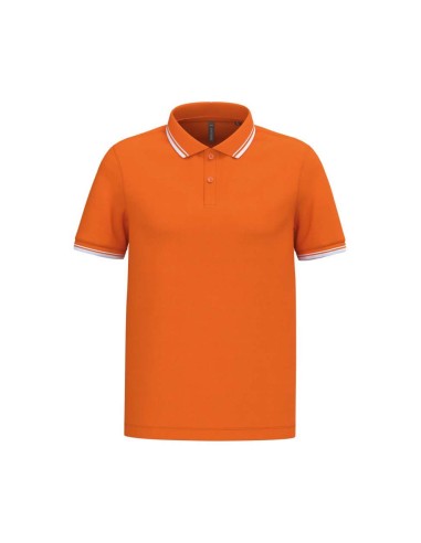 KAR-K272-MEN'S SHORT-SLEEVED POLOSHIRT WITH CONTRASTING PIPING