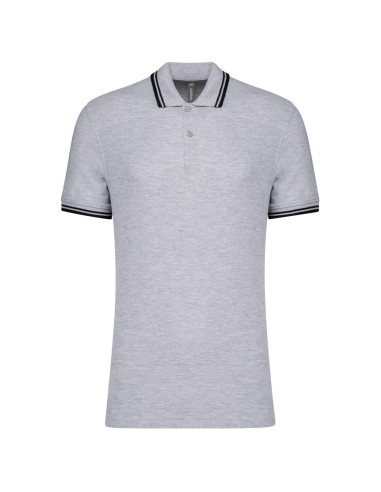 KAR-K272-MEN'S SHORT-SLEEVED POLOSHIRT WITH CONTRASTING PIPING
