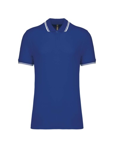 KAR-K272-MEN'S SHORT-SLEEVED POLOSHIRT WITH CONTRASTING PIPING