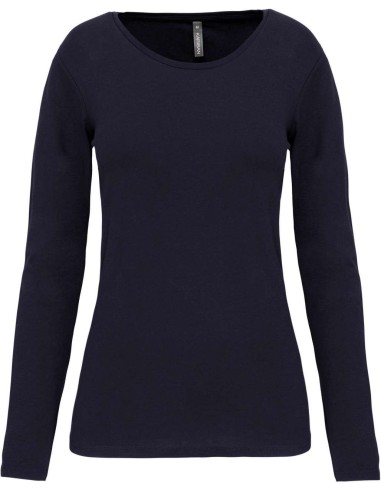 KAR-K3017-LADIES LONG-SLEEVED CREW NECK T-SHIRT