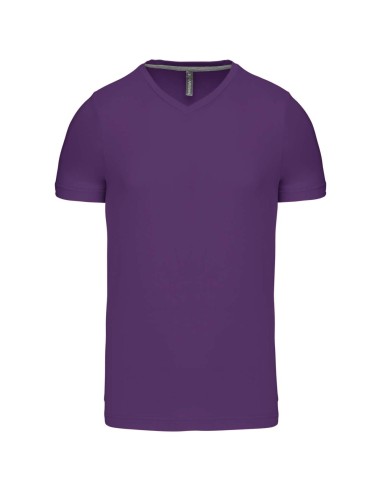 KAR-K357-T-shirt col V manches courtes
