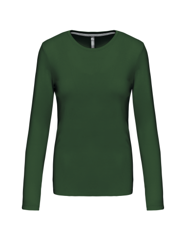 KAR-K383-LADIES' LONG-SLEEVED CREW NECK T-SHIRT