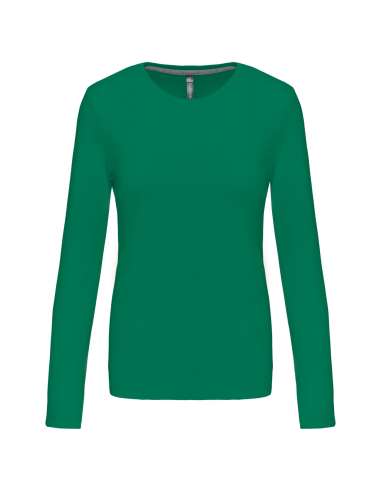 KAR-K383-LADIES' LONG-SLEEVED CREW NECK T-SHIRT