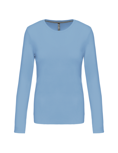 KAR-K383-LADIES' LONG-SLEEVED CREW NECK T-SHIRT